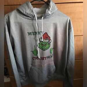 Gray Merry Christmas Hoodie